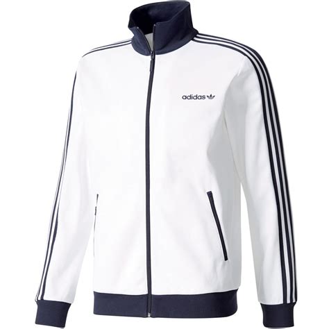 adidas herren beckenbauer jacke weiß|Adidas originals Beckenbauer track top.